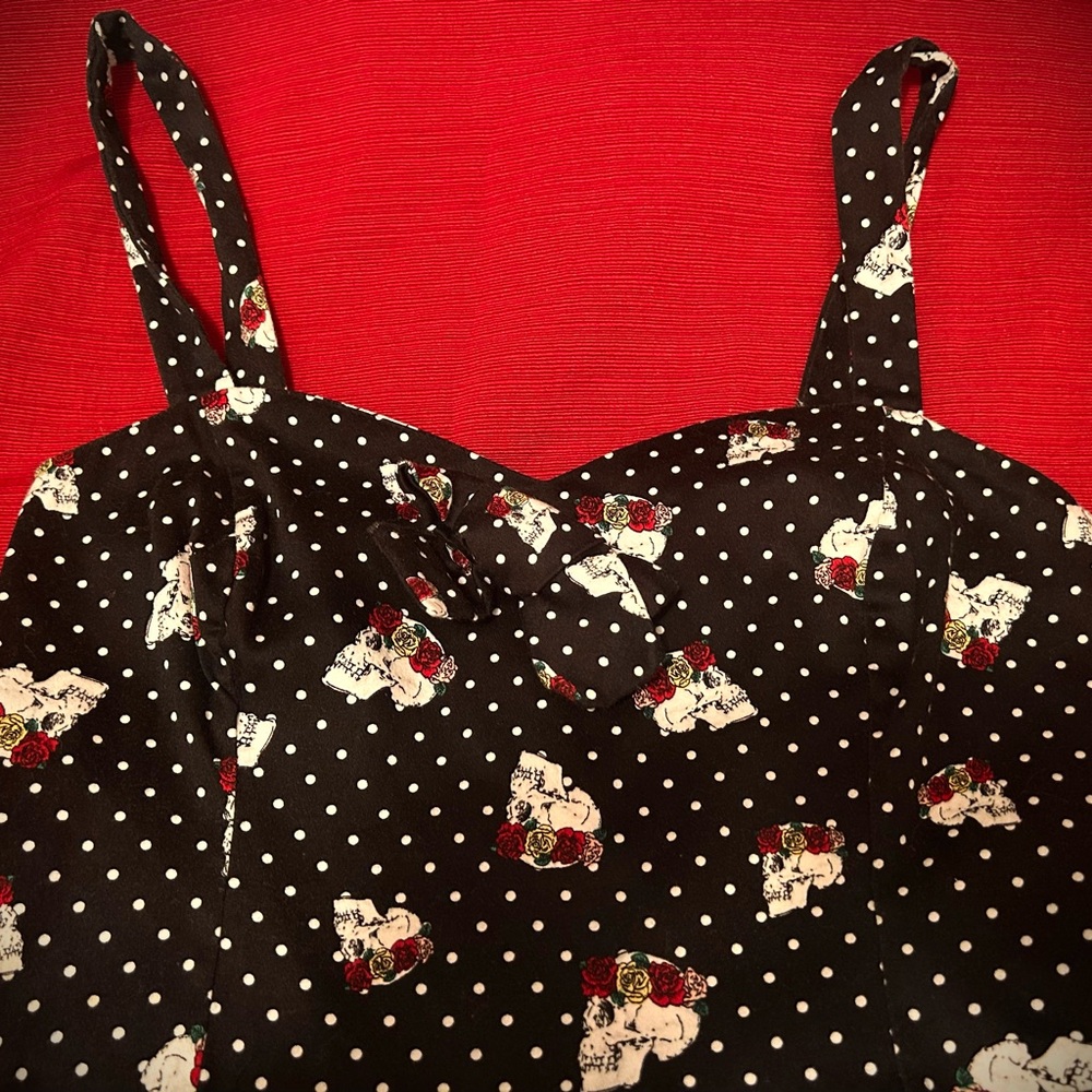 Hot Topic Black and White Polka Dot Dress